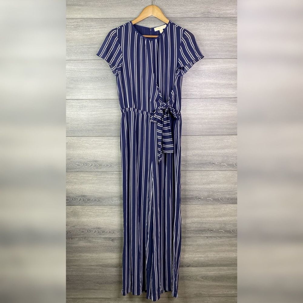NWT Michael Kors Mega Railroad Stripe Jumpsuit - Picture 4 of 9